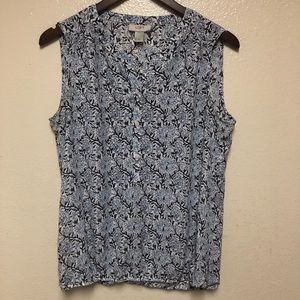 Clearance:Loft Ann Taylor floral tank top blouse.size M